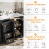 36" Bathroom Vanity With Sink, Soft Close Doors, Adjustable Shelf & 3 Drawers - Black - Image 7