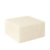 Modern Minimalist Corduroy Ottoman Sleeper Sofa Compressed Sectional For Living Room And Bedroom - White - Image 4