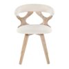 Gardenia - Mid-Century Modern Dining / Chair - White Washed / Cream - Image 5