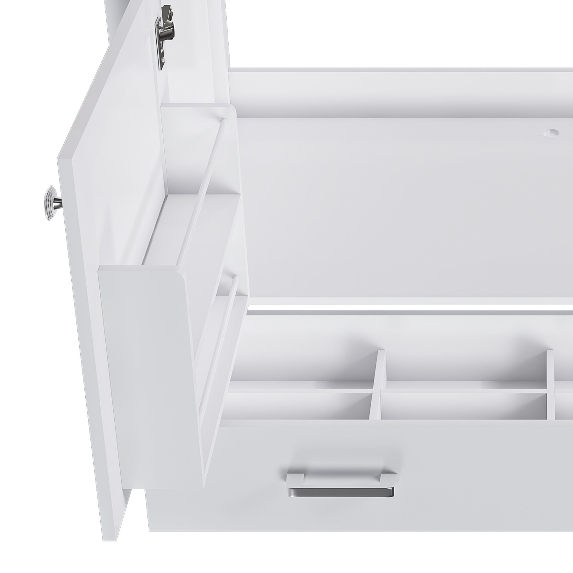 42" Bathroom Vanity Base With Doors And Drawer - White - Image 12