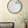 Transitional Decor Style Mango Wood Wall Mirror Wall Decor With Frame Of Solid Mango Wood For Bathroom, Entryway Console Lean Against Wall - Natural - Image 9
