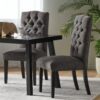 Harriet - Tufted Dining Chair (Set of 2) - Dark Gray - Image 2