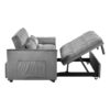 Convertible Sofa Bed, 3 In 1 Pull Out Couch Bed With Reclining Backrest, Pillows - Light Gray - Image 6