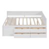 Full Size Daybed With Drawers And Shelves - White - Image 2