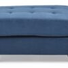 Stylish Contemporary Ottoman - Navy Blue - Image 4