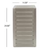 Aluminum Outdoor Side Table, C Shaped End Table, Outside Small Table For Patio - Silver - Image 4