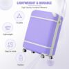 20" Luggage 1 Piece With Tsa Lock, Lightweight Suitcase Spinner Wheels, Carry On Vintage Luggage - Purple - Image 7