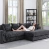 Naomi - 3 Piece Upholstered Sectional - Dark Gray - Image 8