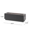 Modern Outdoor Iron Propane Fire Pit, 50, 000 Btu, Sleek Design - Brown / Gold - Image 3