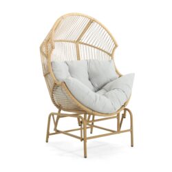 Palos - Outdoor Wicker Glider Chair - Light Brown