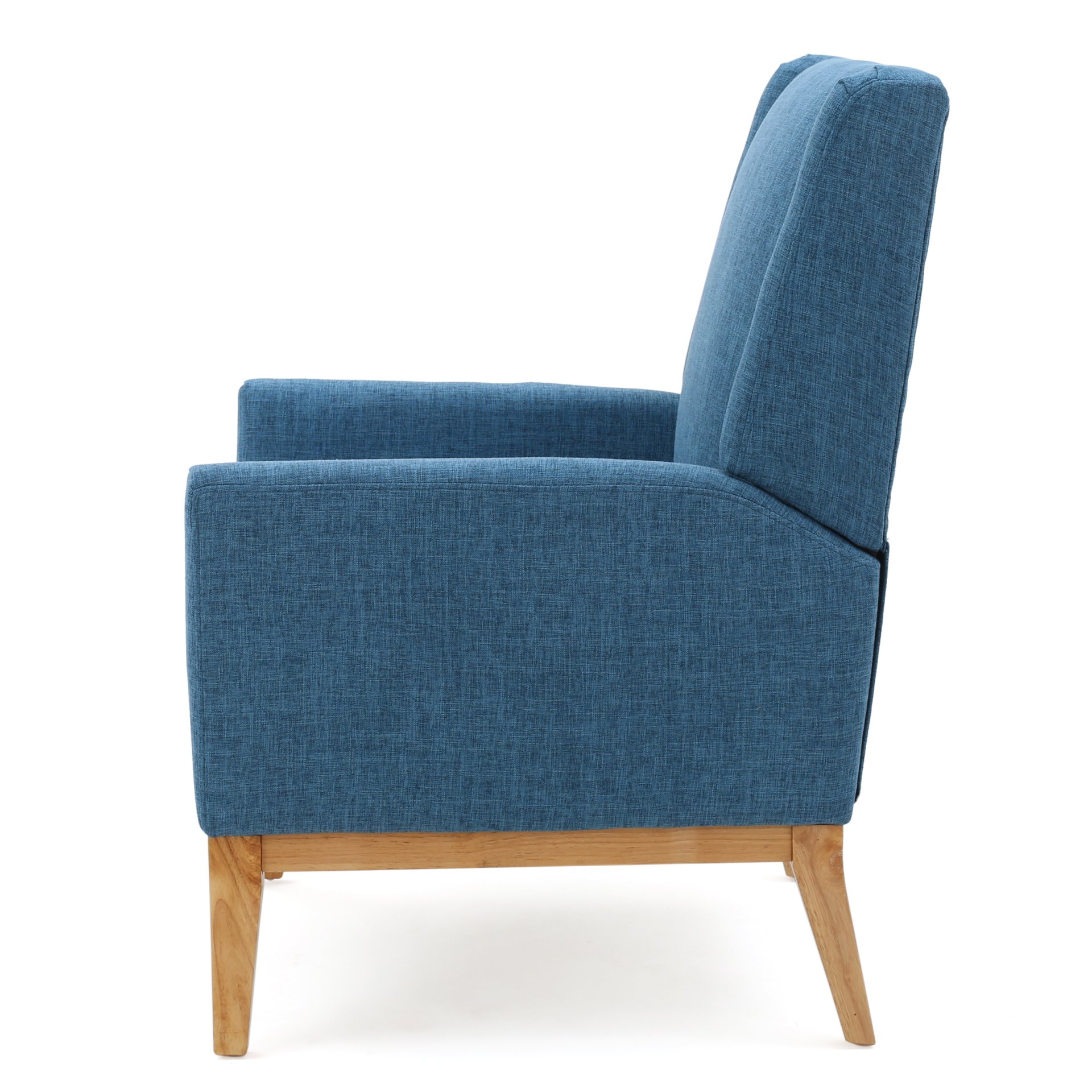 Mid Century Modern Accent Chair With Cushion Seat - Blue - Image 9