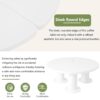 Round Petal Shaped Coffee Table Style Center Table With 3 Thick Legs Minimalist Irregular End Table With Sleek Round Edges For Living Room - White - Image 7