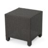 Puerta - Modern Accent Table With Durable Wicker - Dark Brown - Image 5