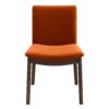Laura - Mid-Century Modern Solid Wood Dining Chair (Set of 2) - Orange - Image 2