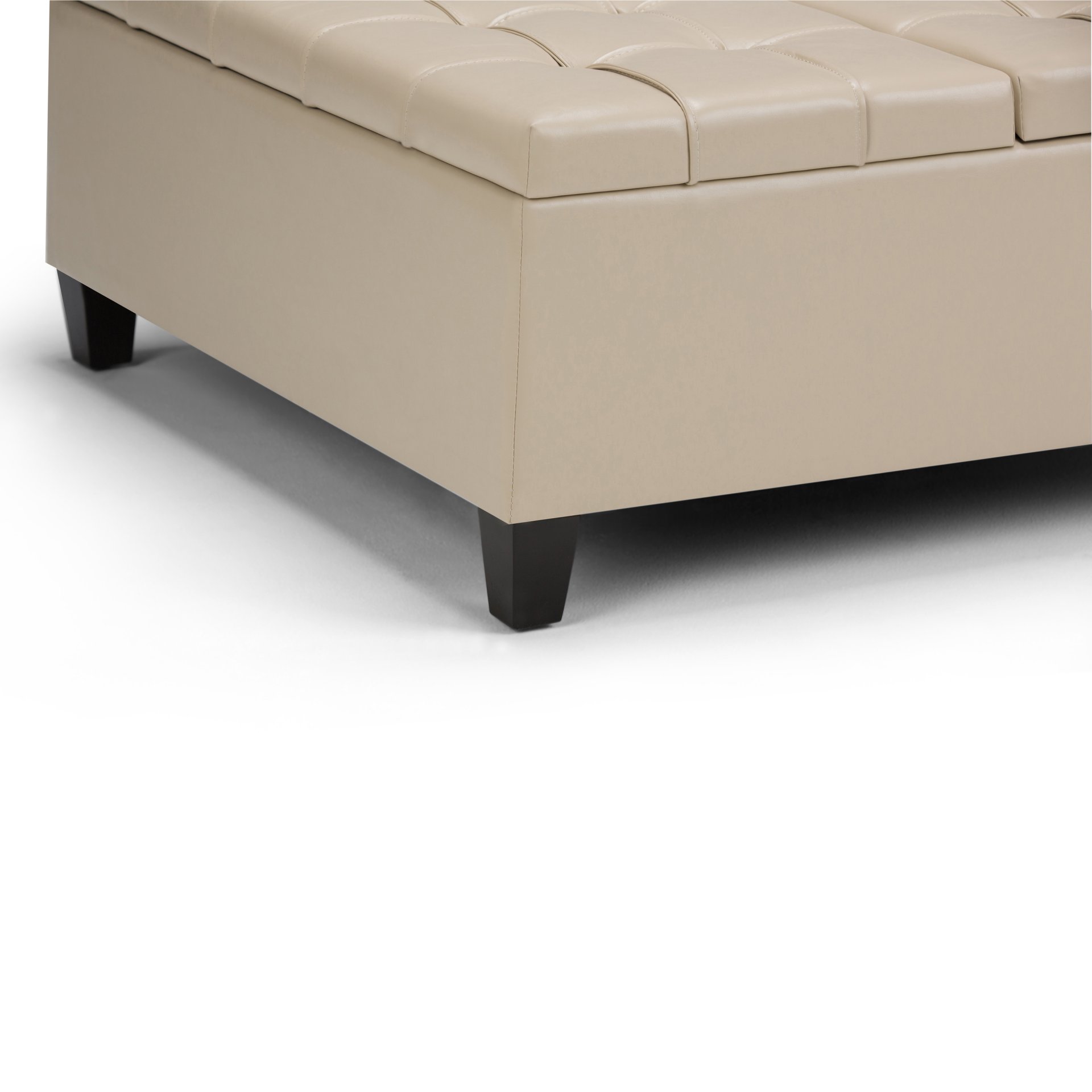 Harrison - Coffee Table Storage Ottoman - Satin Cream - Image 7