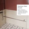 Guyou Glass Shower Door, Sliding Door Dual Usage - Chrome - Image 7