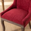 Ultra Side Dining Chair, Thickened Fabric Chairs With Neutrally Toned Solid Wood Legs, Bronze Nail Head (Set of 2) - Wine Red / Burgundy - Image 10