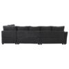 L-Shaped Sofa Convertible Sofa Bed Pull Out Sofa Sleeper With Two Back Pillows, Two USB Ports And Two Power Sockets For Living Room - Gray - Image 18