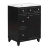 Bathroom Vanity Cabinet With Sink - Black - Image 12