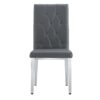 Armless Dining Chairs, Grid And Buckle Design Of The Back (Set of 4) - Gray - Image 17