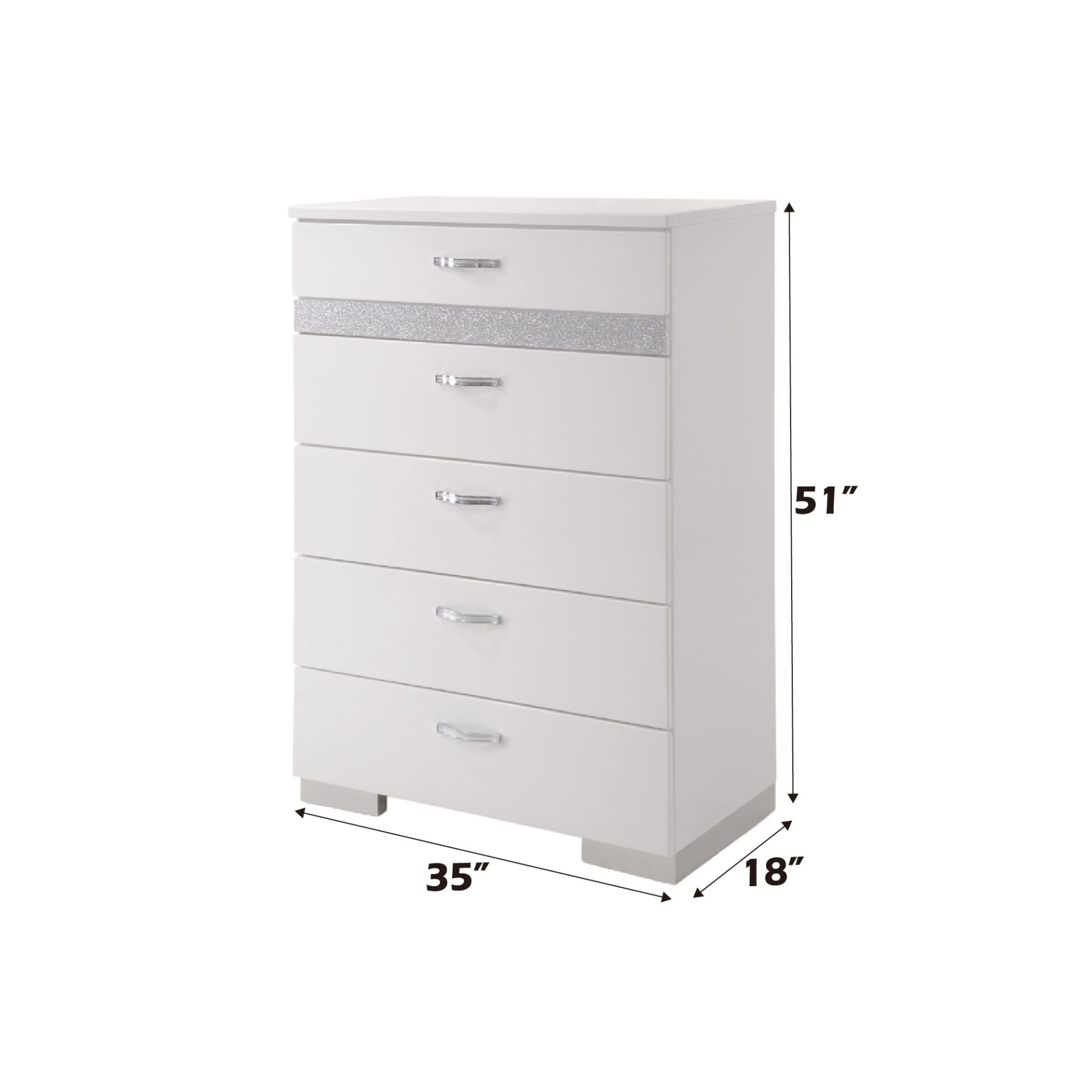 Naima II - High Gloss Chest - White - Image 2