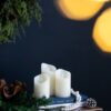Flickering LED Candles With Remote Timer (Set of 3) - Ivory - Image 5