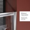 Single Sliding Shower Door For Bathtub With And Handle - Chrome - Image 9