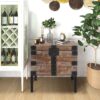 Trunk Table And Side Table With Large Storage Dress Up Your Liviing Room (Set of 3) - Antique Gray - Image 7