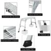 Aluminum Work Platform Large Size Step Stool Folding Portable Work Bench 40" Width Telescopic Feet Height Adjustable - Gray - Image 14