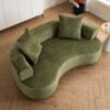 Modular Sectional Sofa With Chaise, Cloud Sectional Modern Sleeper Couch With Deep Seat, Sponge Compression Sofas - Green - Image 6