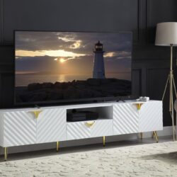 Gaines - High Gloss TV Stand - White