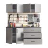 Astro Series - Garage Cabinet Set C With Soft Closing Drawers - Metallic Gray - Image 11