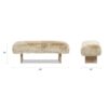 Leda - Sheepskin Fur Rectangular Accent Bench - Natural Blonde - Image 8