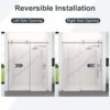 Frameless Single Sliding Shower Door With 8Mm Clear Tempered Glass - Chrome - Image 11