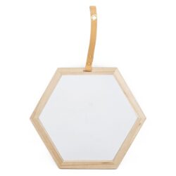 Harlan - Hexagon Mirror - Beige Brown