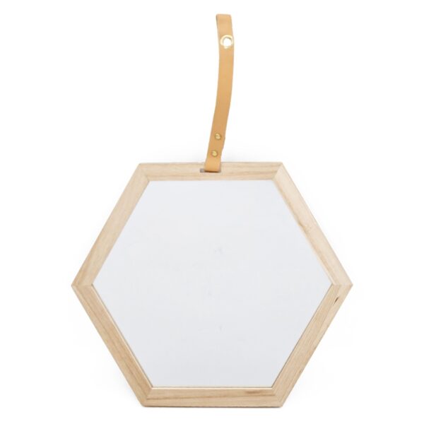 Harlan - Hexagon Mirror - Beige Brown