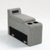Modular Sofa Coffee Table Module With Storage Function, Cupholders, USB Ports For Living Room Apartment - Gray - Image 3