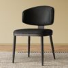 Modern Design Dining Chairs (Set of 2) - Black - Image 5