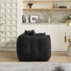 Cozy Beanbag Chair With High Resilience Foam Core For 2 - Black - Image 13