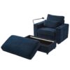 Modern Style Armchair Chaise Lounge Sofa Couch With Movable Storage Ottoman, USB Ports, Cup Holders, Phone Holder, Side Pockets - Blue - Image 18