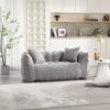 Soft Beanbag Chair With High Resilience Foam Core For Two People - Gray - Image 12