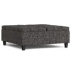 Harrison - Large Square Coffee Table Storage Ottoman - Ebony - Image 6