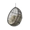 Hanging Basket Chair With Metal Frame And Seat Cushion - Khaki - Image 8