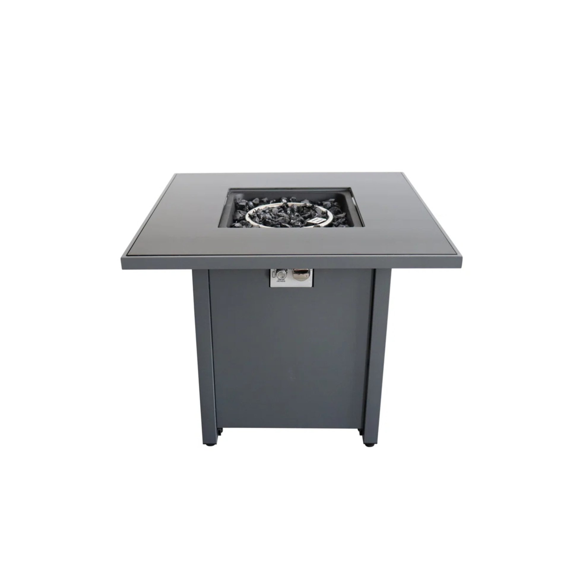 Powder Coated Fire Pit With Surface - Gray - Image 6
