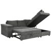 L Shaped Couch With Pull Out Bed And Storage Sectional Sleeper Sofa With Hidden Storage, Wide Armrest With Storage, For Living Room, Apartment, Bedroom, Office - Gray - Image 10