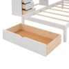 Full Over Twin Bunk Bed With Desk, Drawers And Shelves - White - Image 10