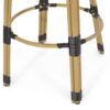 Outdoor Rattan And Aluminum French Barstools (Set of 2) - Black - Image 14