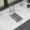 12" Undermount Kitchen Sink, Deep Single Bowl - Brushed Nickel - Image 5