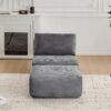 Compressed Sofa, Single Chaise Longue, Movable Ottoman For Living Room - Gray - Image 8