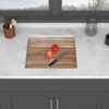 21" Undermount Kitchen Sink With Folding Faucet And Cutting Board Stainless Steel 16 Gauge Workstation - Brushed Nickel - Image 4